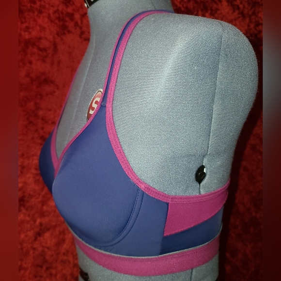 Youmita Purple & Navy Racerback Bra in 34C - Picture 2 of 4